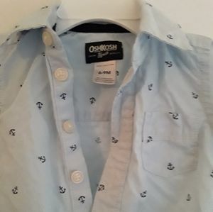 Baby blue oshkosh dress onesie